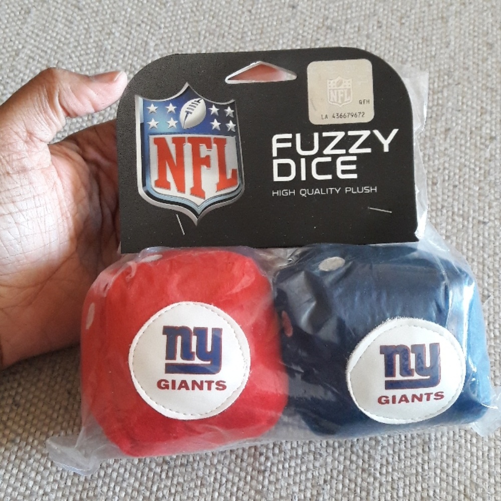 New York Giants Fuzzy Dice